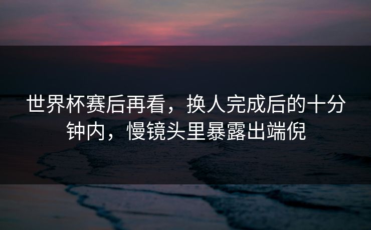 世界杯赛后再看，换人完成后的十分钟内，慢镜头里暴露出端倪